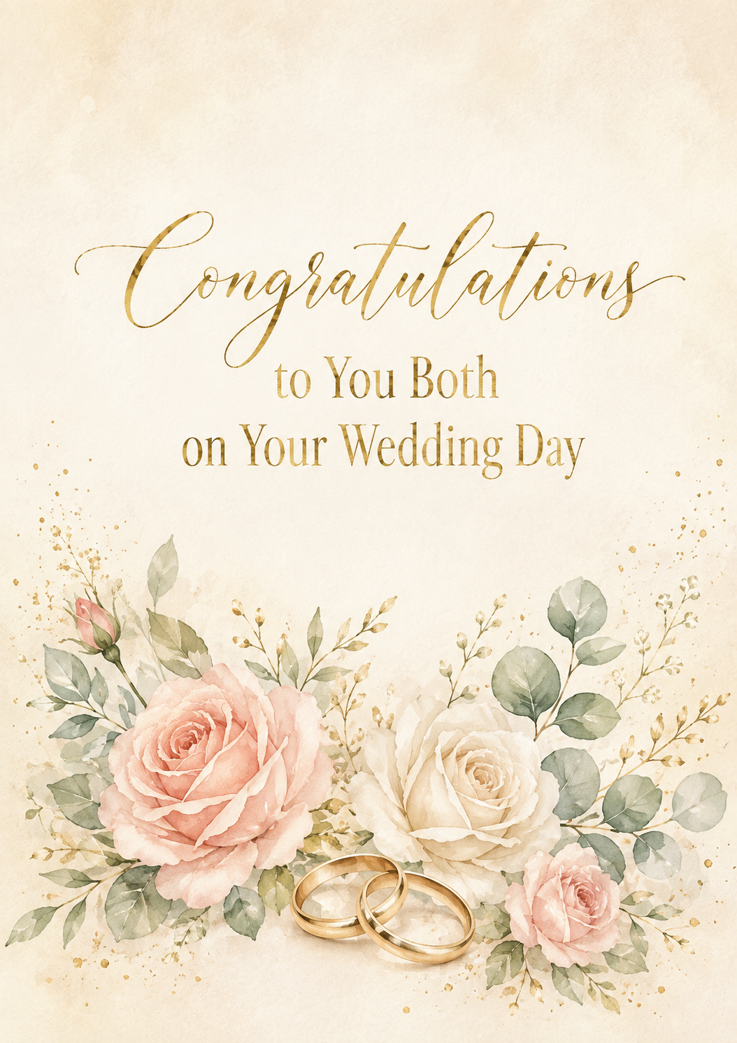 Congratulations to You Both – Elegant Wedding Card