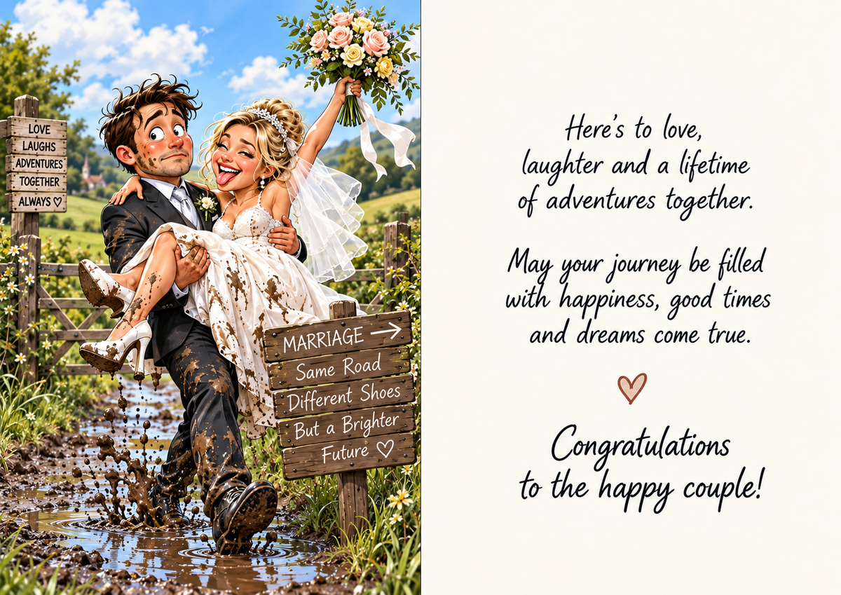 Congratulations to the Happy Couple – Funny Wedding Card