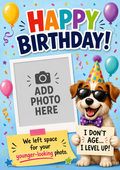 Funny Personalised Photo Birthday Card – Younger-Looking Photo