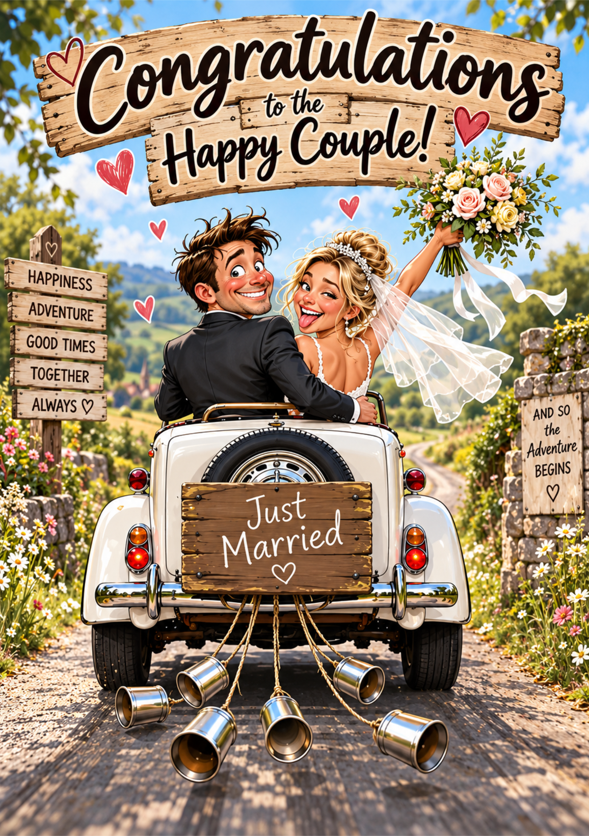 Congratulations to the Happy Couple – Funny Wedding Card
