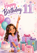 Sparkle & Celebrate Girls’ Birthday Card