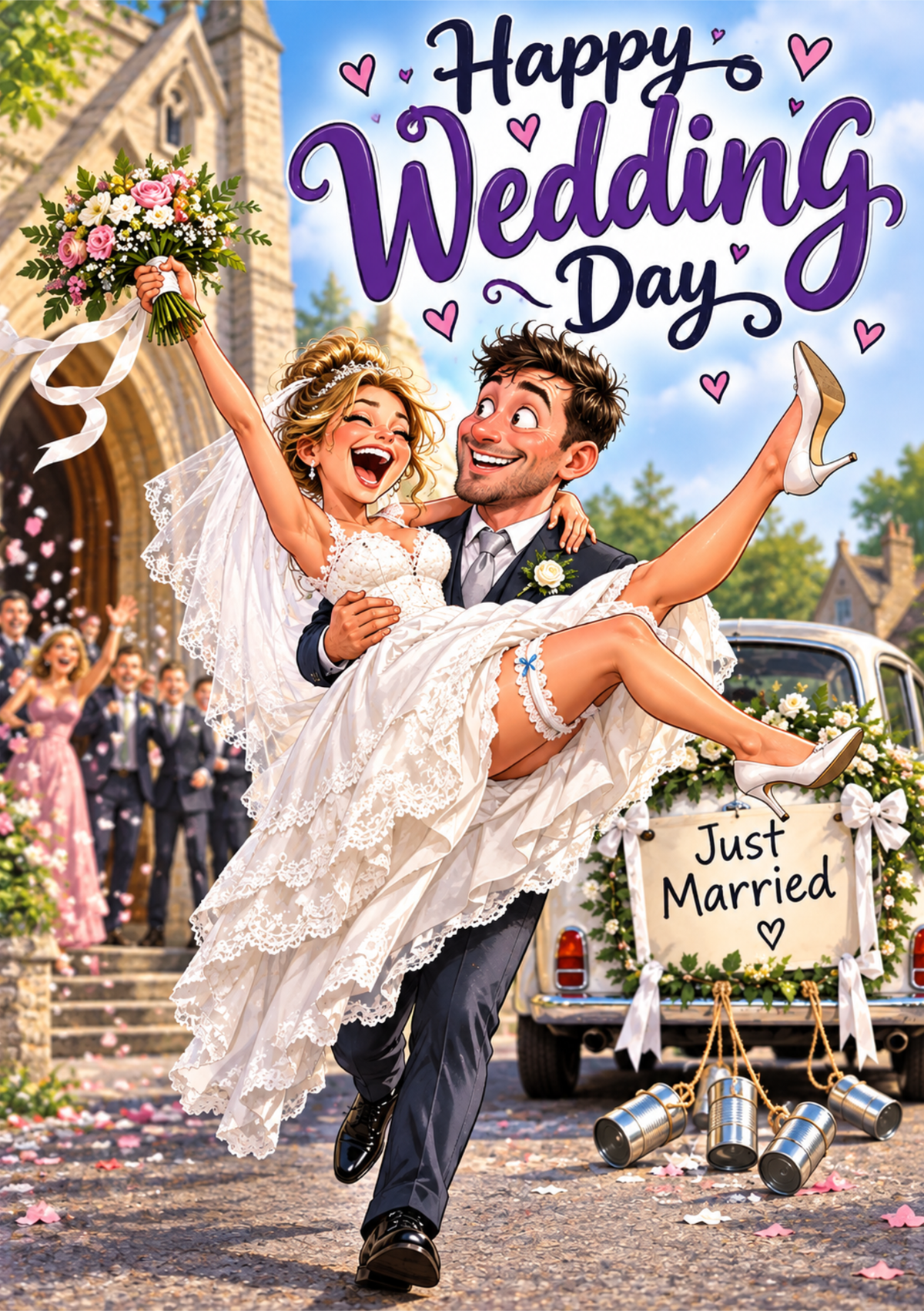 Funny Wedding Card - Happily Ever After